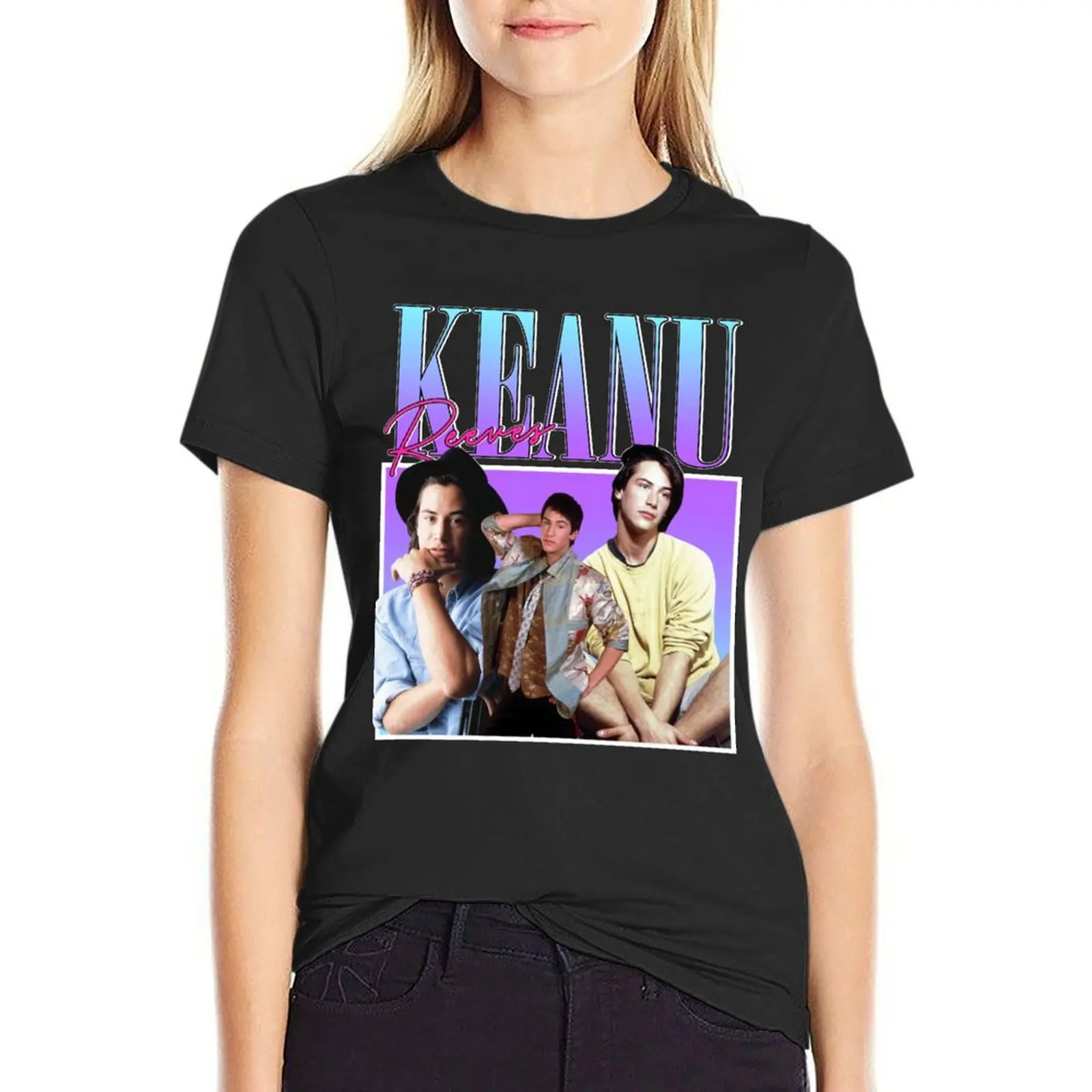 Keanu Reeves 90s Style T-Shirt animal prinfor cute clothes Female clothing western t shirts for Women