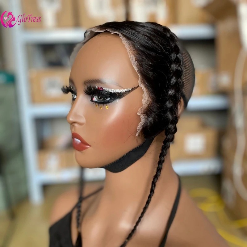 

Премиум 10-20 дюймов плетеный шиньон от уха до уха от отбеленные узлы 13x4 кружевные фронтальные человеческие волосы натуральный вид