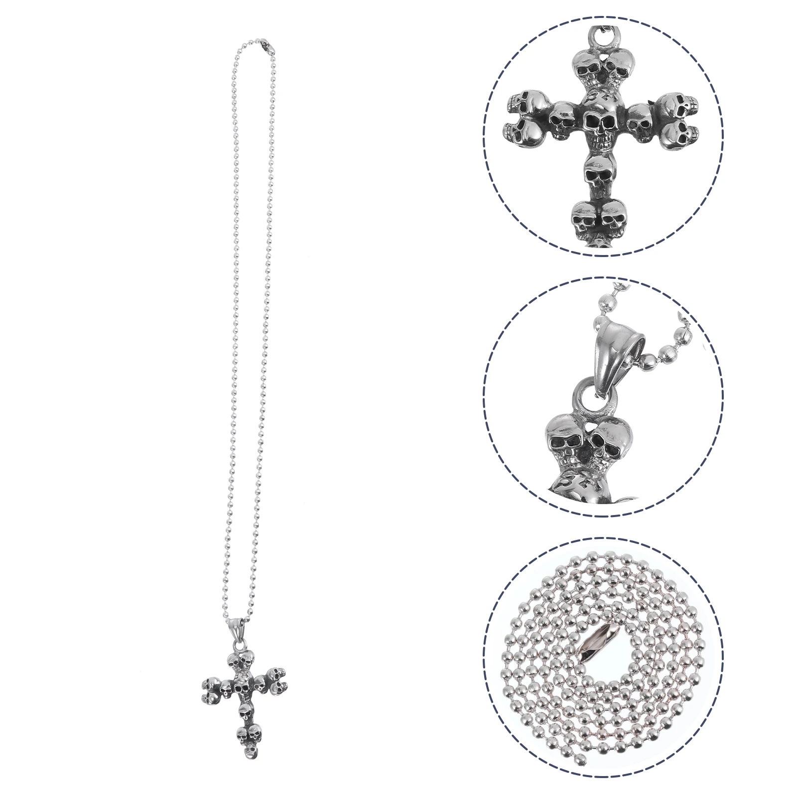 

Skull Necklace Vivienne Weastwood Male Dragon Men Choker Necklaces for Woman Pendant Ornament Jewelry Cross