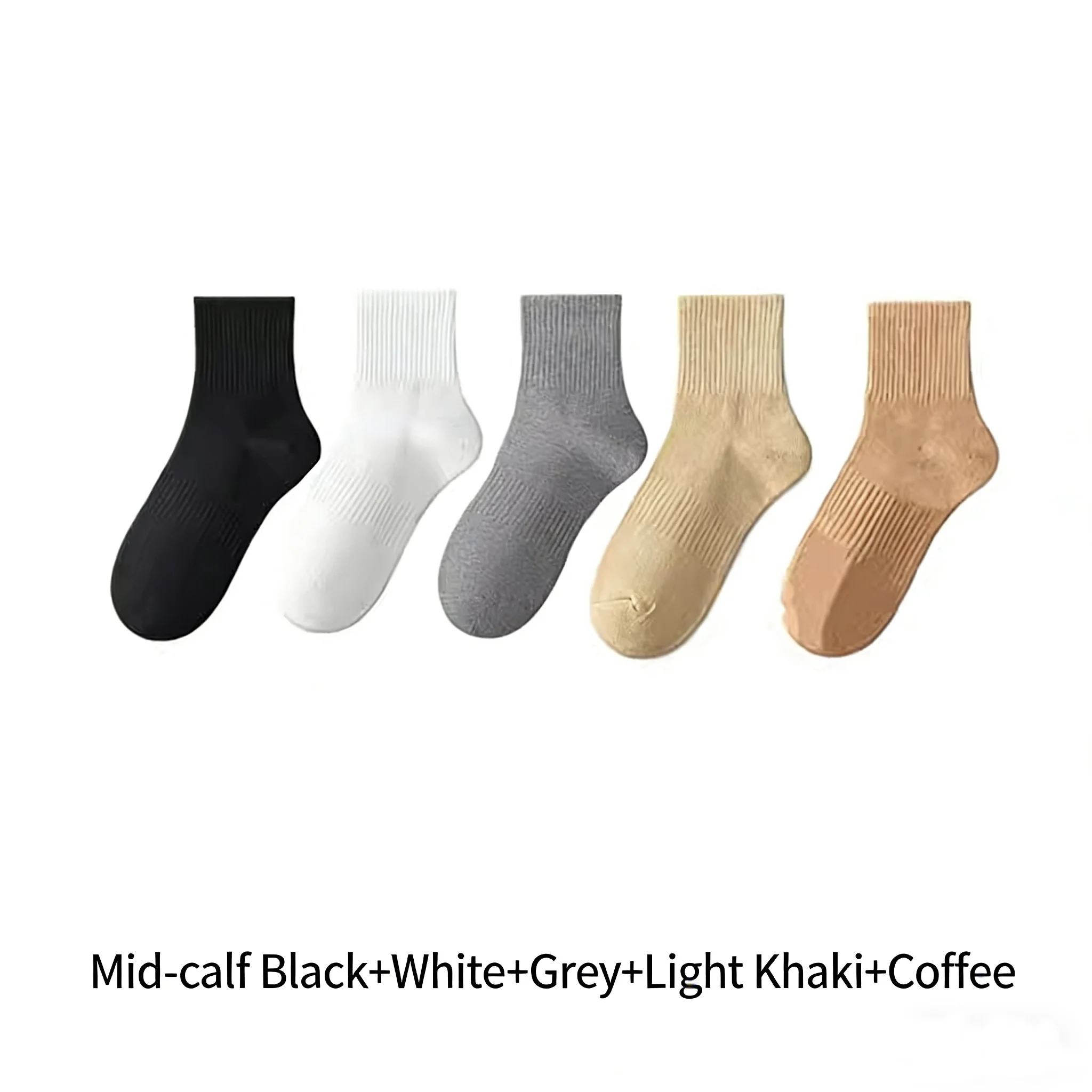 5 Paar dicke Baumwoll-Zwischensohlensocken mit zusätzlichem Fleece, geruchshemmend und schweißabsorbierend, Sportsocken für Herren, Basketballsocken – Detail 2
