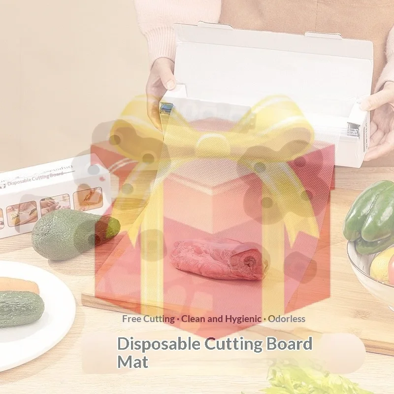 【HG】Antibacterial POE Cutting Board Paper Plastic Cuttable Chopping Boards Paper 24x300CM Disposable Cutting Board Mat Outdoor