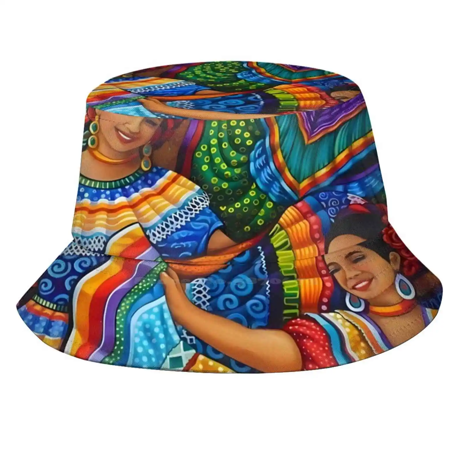 Mexican Folklore Sun Cap Fisherman Hat Bucket Hats Mexico Mexican Art Pattern Mexican Style Colorful Trendy Mexican Design