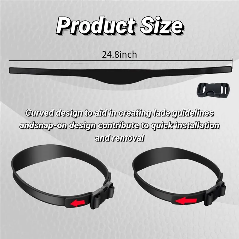 TAIGH-For DIY لدليل تشذيب الشعر المنزلي، شريط سيليكون منحني قابل للتنفس لقص الشعر #6