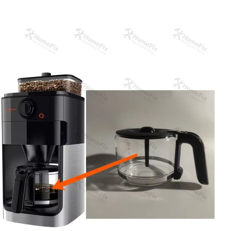 Replacement Glass Pot, Compatible with HD7761 HD7762 HD7765 HD7766 HD7767 HD7768 HD7769 Coffee Maker, Non‑OEM Accessory