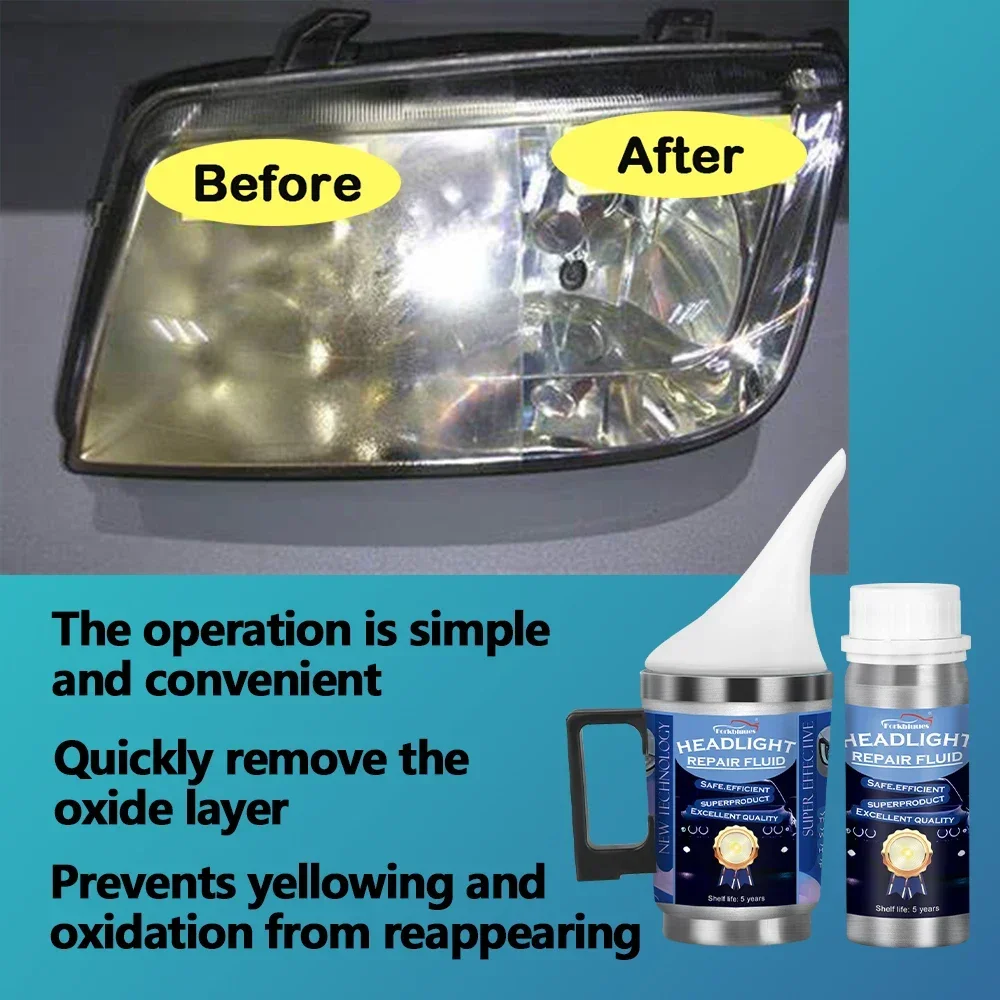 Car Headlights Renovation Polishing Kit Headlight Restoration Kit Workshop Automotive Care Tool 800ML Liquid Polymer Evaporator