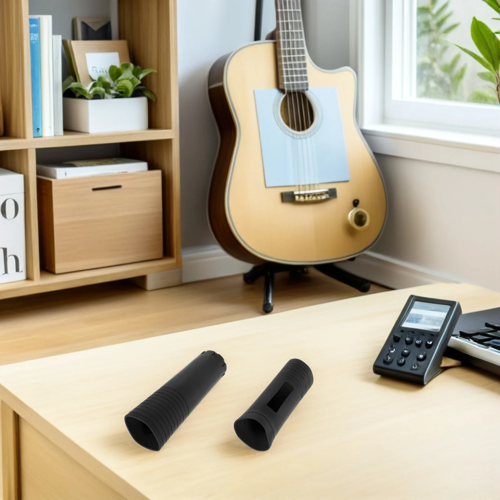 

2Sets Microphone Protective Sleeve Silicone Anti-Slip Shockproof Handle Cover for Wireless Handheld Mic Karaoke Party Use