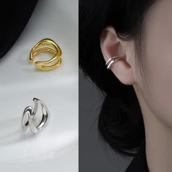 1Pc Ear Cuff Earrings Non-Piercing Double Layer Cuff Ear Clip Earring for Women Fake Cartilage Simple Y2K Jewelry New