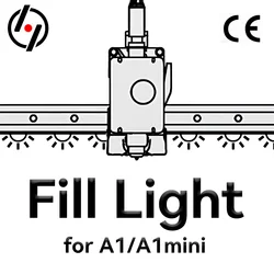 Para bambu lab a1/a1mini tira de luz led ra95 luz de preenchimento 24v super brilhante autobambulab acessórios impressora 3d