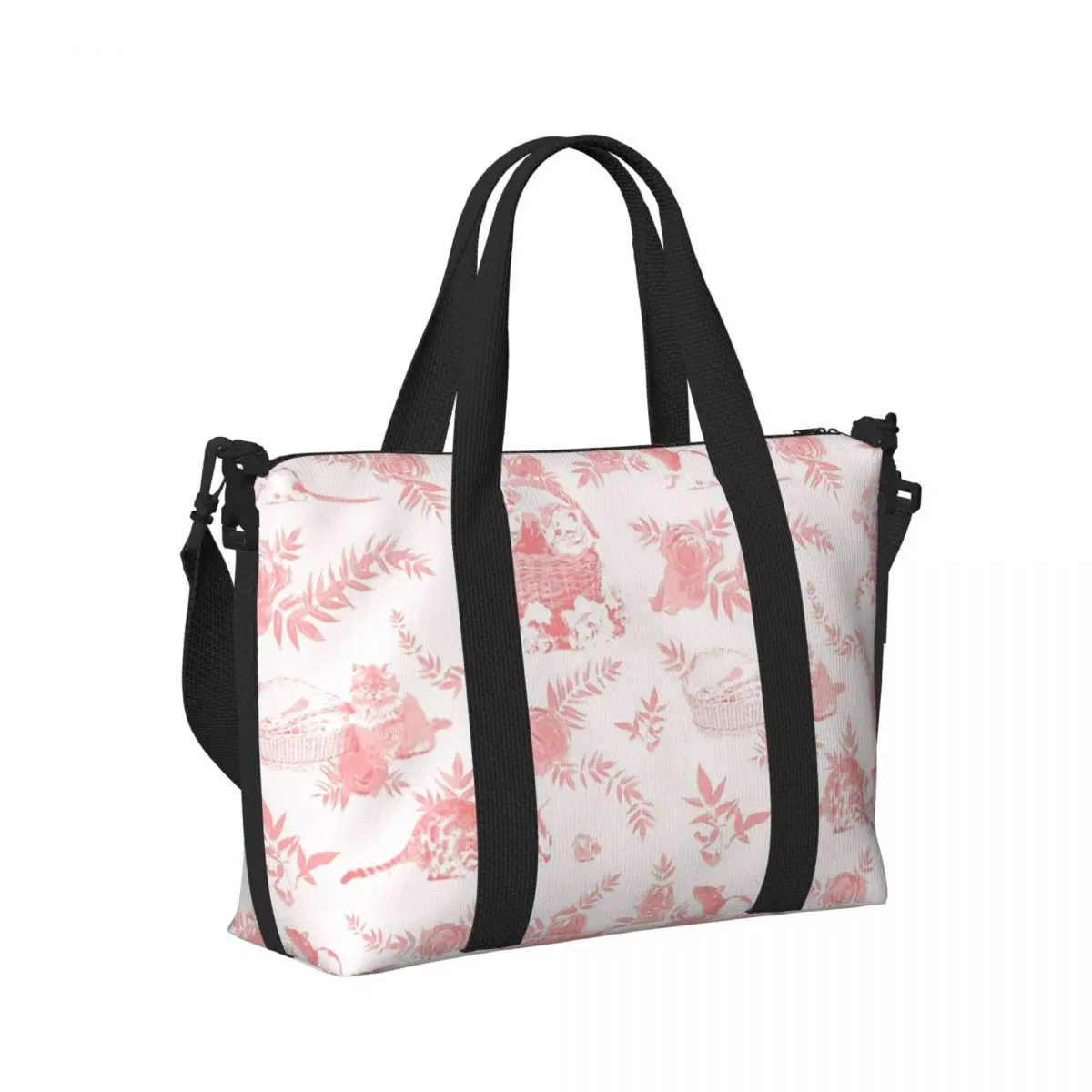 

Красная пляжная дорожная сумка Toile De Jouy, большая вместительная сумка-тоут для спортзала, спортивная женская дорожная сумка для покупок