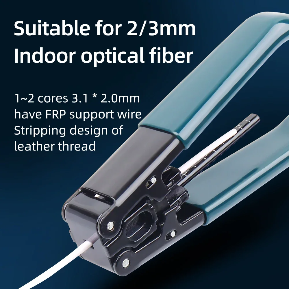 เครื่องมือปอกไฟเบอร์ออปติก FTTH Fiber Optic Cable Stripper Striping Optical คีม Drop Stripper Fiber Cable Stripper