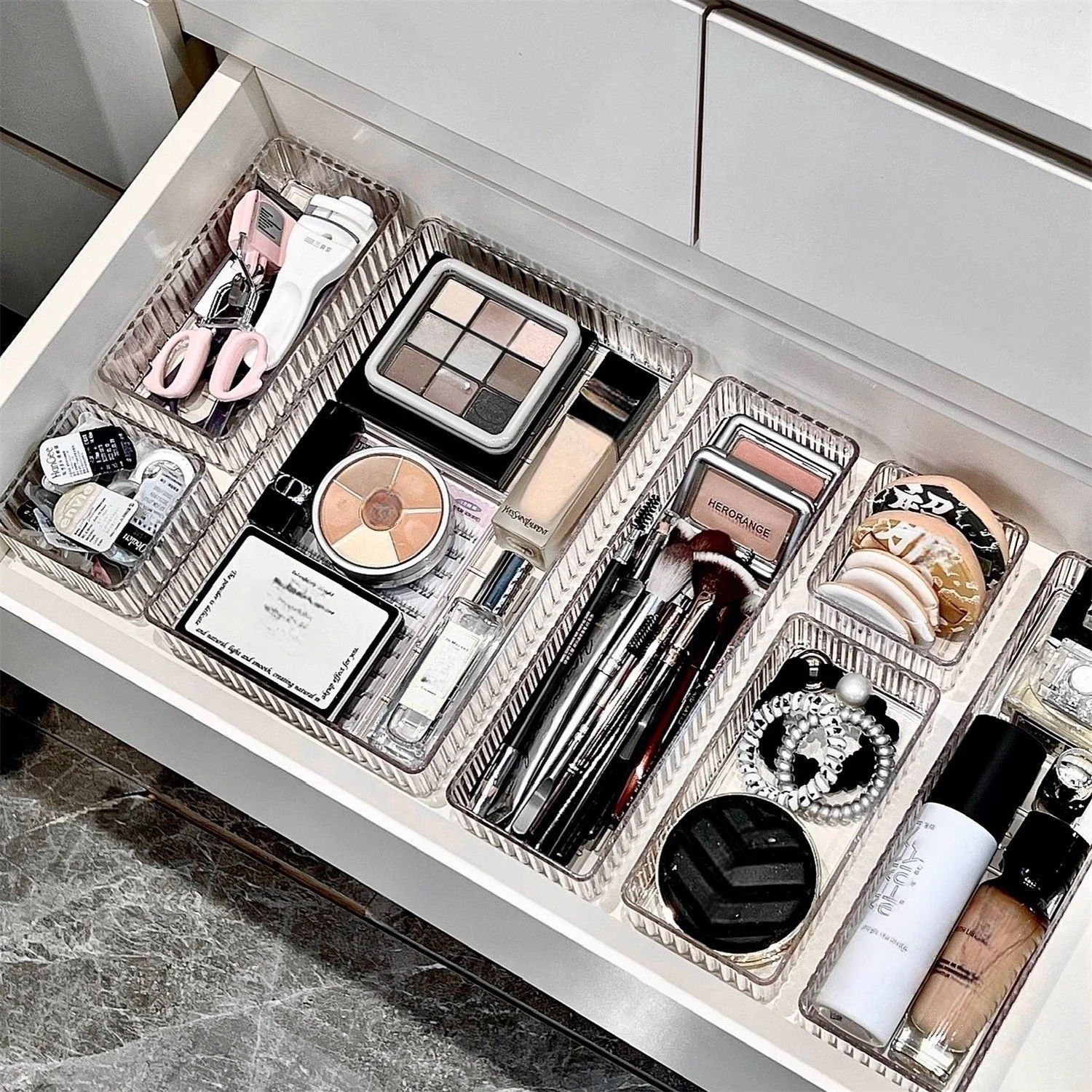 17-Piece Set of Transparent Ve - Desk Setup Productivity 评论和价格