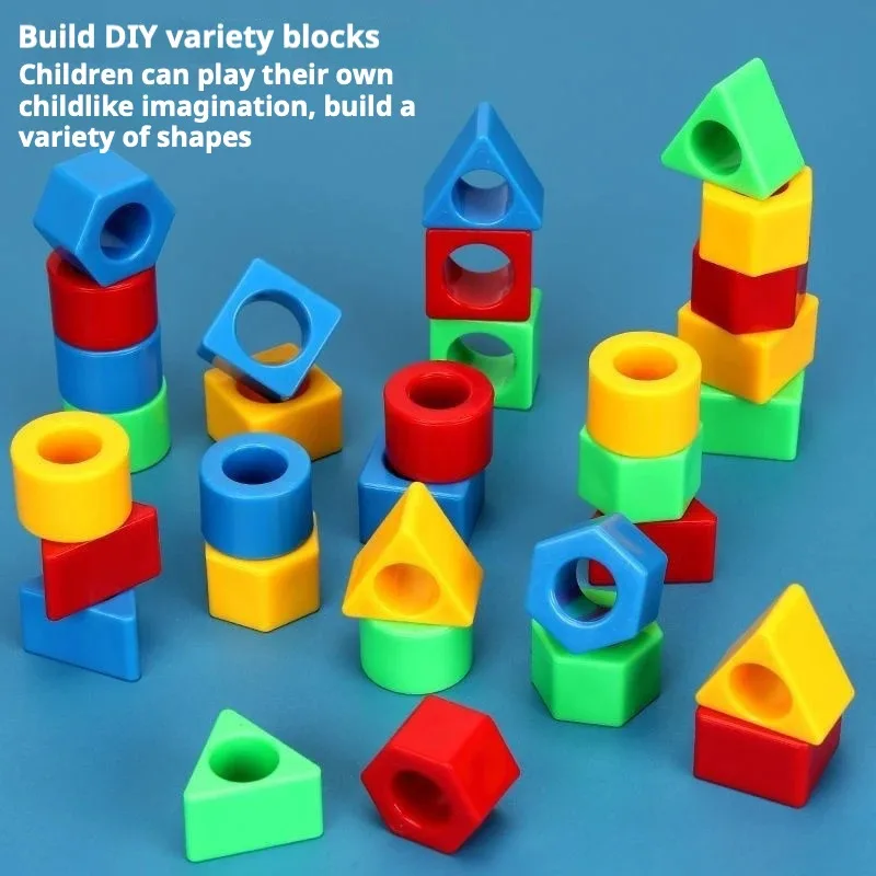 Montessori Geometric Shape Sorting Toy Wooden Puzzle Educational Cognitive Training Game for Toddlers Kids view 4