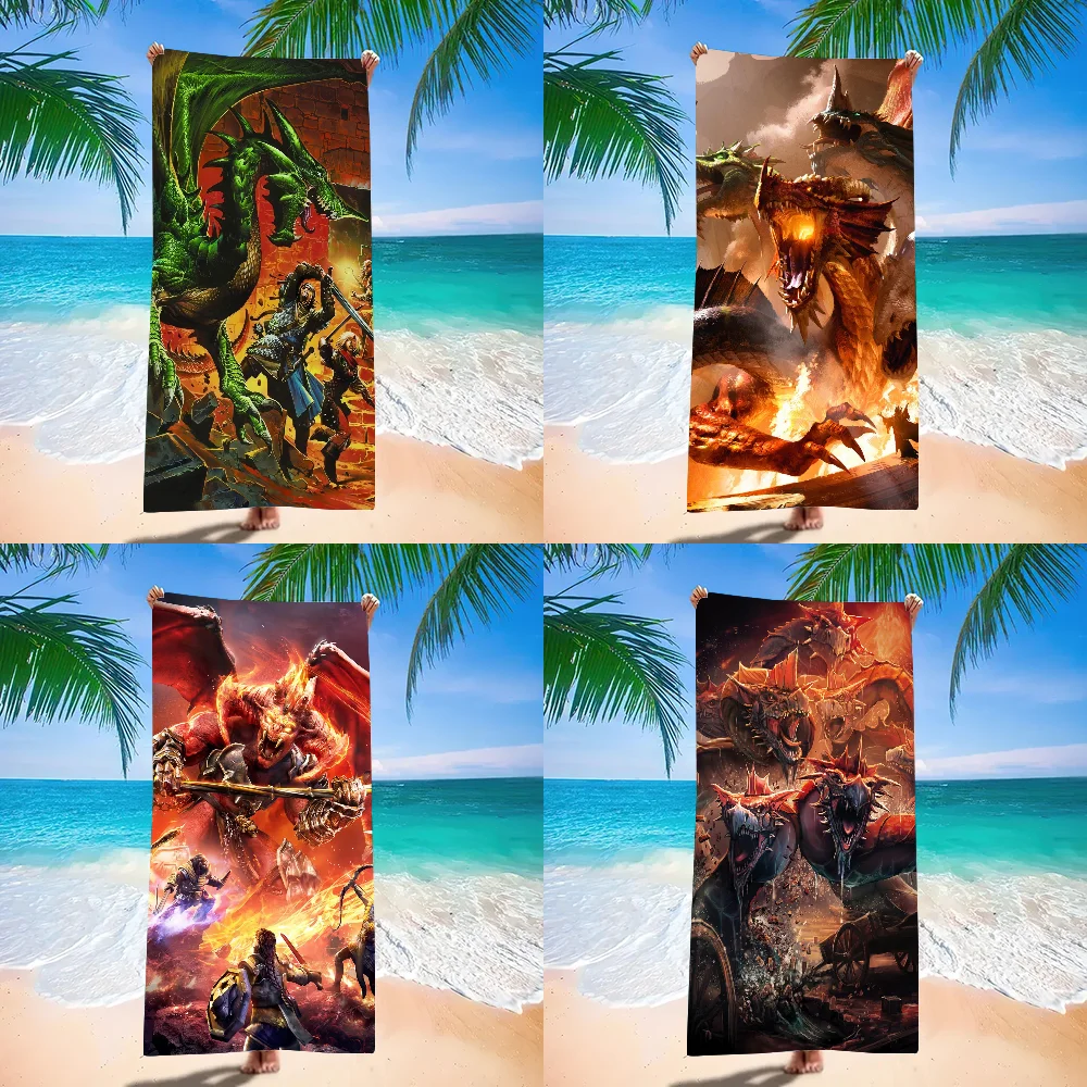 

Игра D-Dungeons D-Dragons крутое полотенце пляжное полотенце большого размера для путешествий на открытом воздухе, кемпинга, впитывающие полотенца toallas