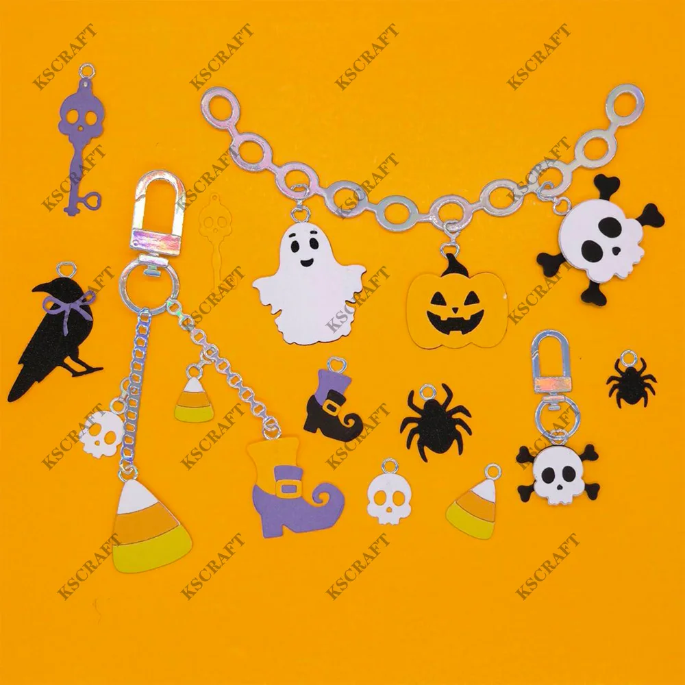 KSCRAFT Halloween Bag Charms Cutting Dies Stencils for DIY Scrapbooking Decorative Embossing DIY Paper Cards