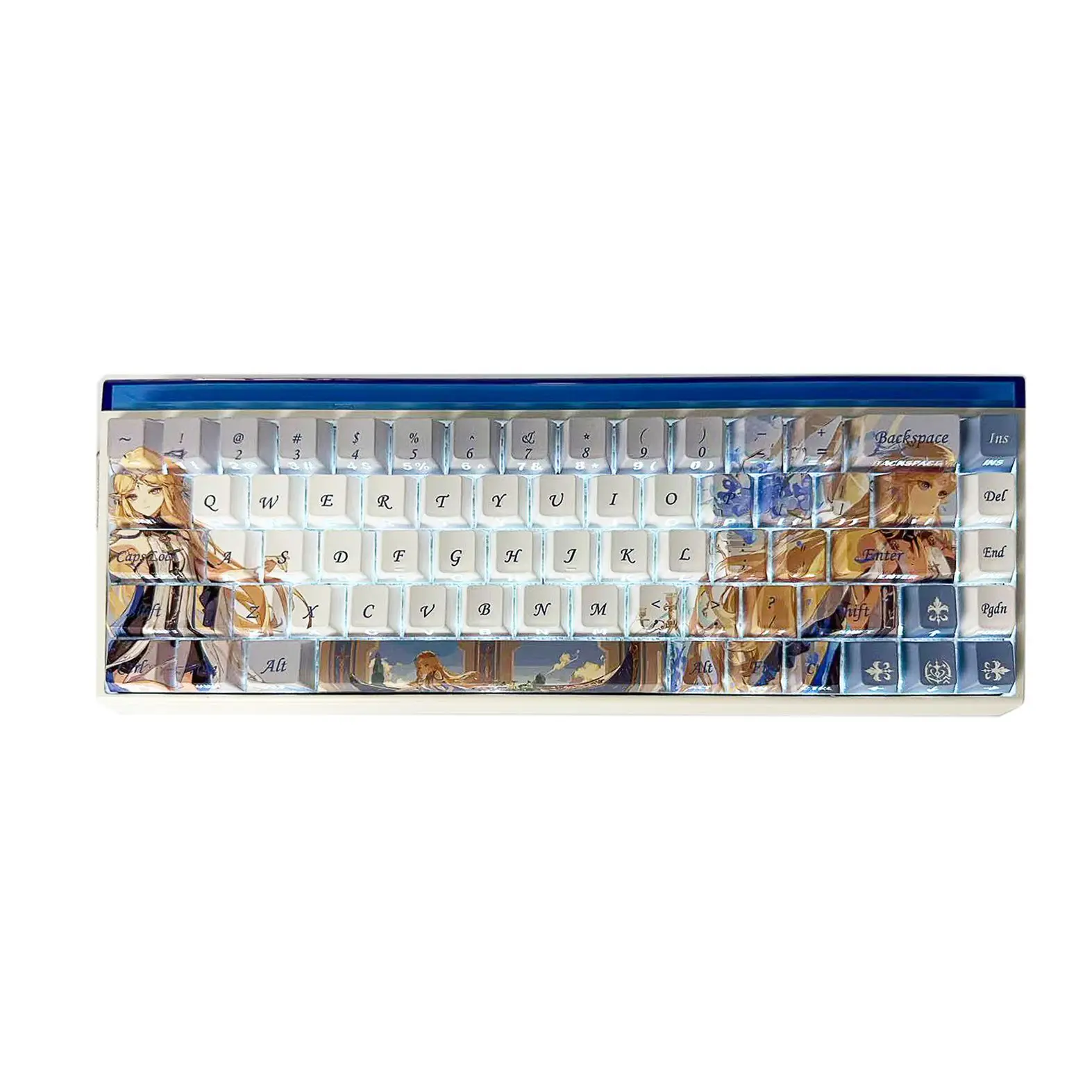 Wuthering Waves Keycaps Anime Cartethyia Theme Keycap Game Key Cap 100 Keys PBT DYE SUB Cherry MX Switch for 61/63/64/83/87