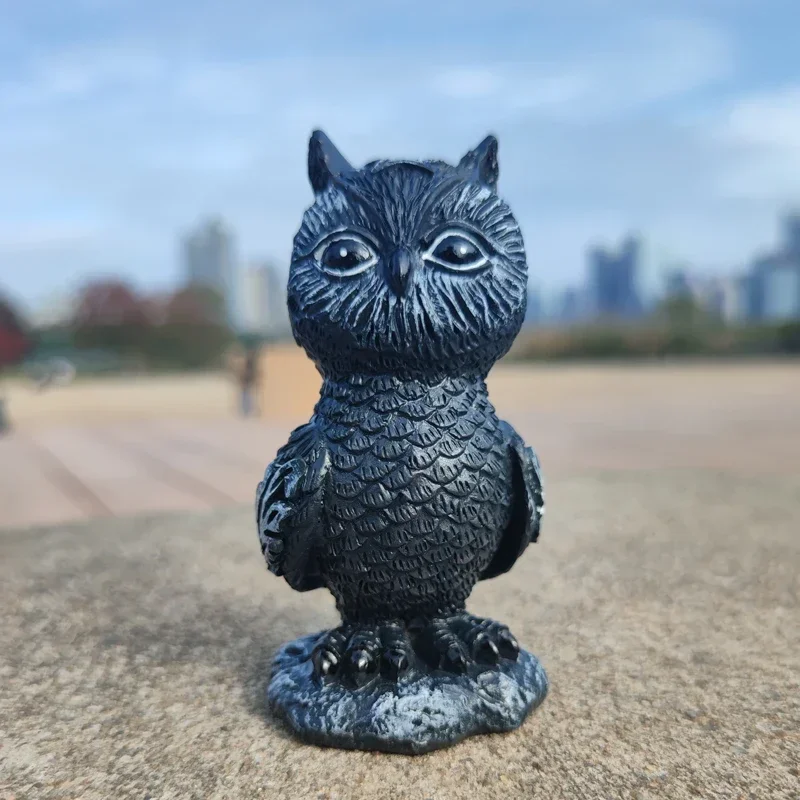 Owl Magic Cat Kitty Sculpture Lawn Gnome Figurine Desktop Home Garden Yard Resin Decor Home Accessories Gift Toys