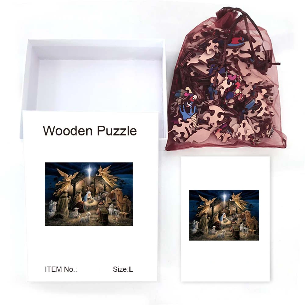 لغز خشبي غير منتظم على شكل حيوان للبالغين ، جماهير عيد الشكر ، صندوق هدايا عيد الميلاد ، تخفيف التوتر ، هدية جميلة