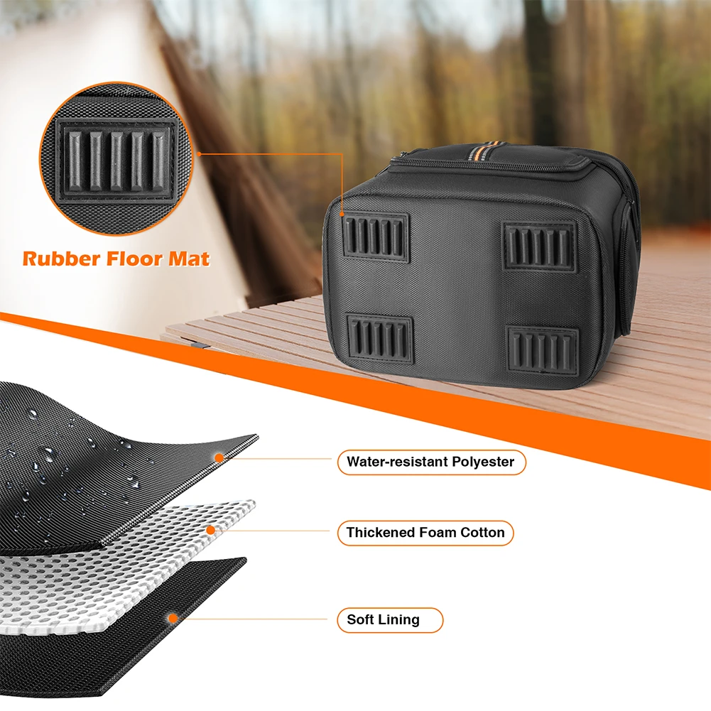 Bolsa de Estuche de transporte para Jackery Explorer 240 V2, estuche de almacenamiento, bolsa de almacenamiento de viaje impermeable, anticaída con correa para el hombro y asa