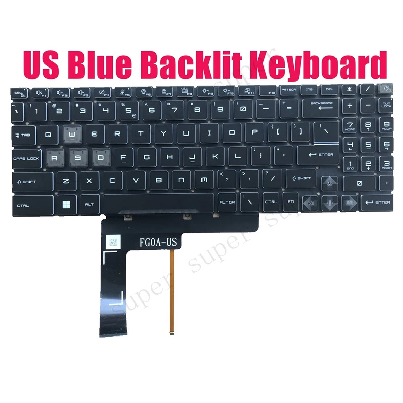 

SSS+ US Blue Backlit keyboard for MSI Bravo 15 C7VEP/C7UDXP/C7UCXP(MS-158N)