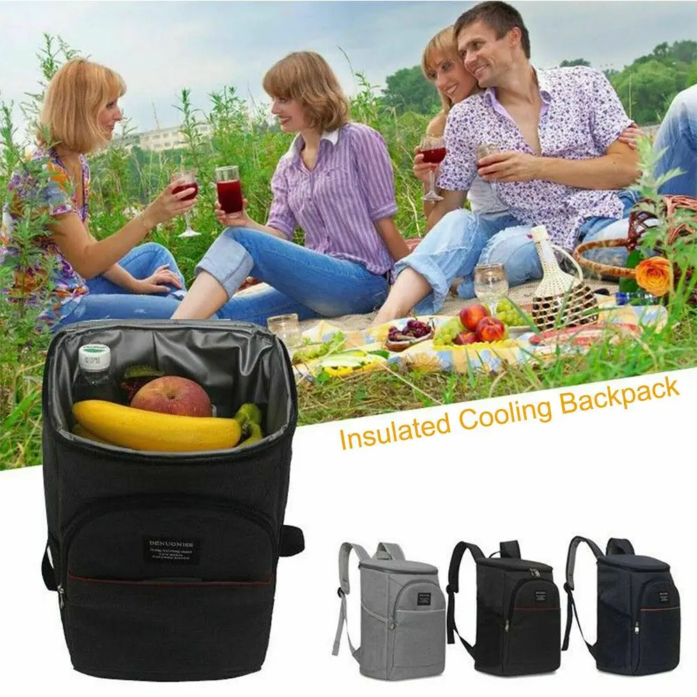 

20L Travel Keep Warm Insulated Thickened Lunch Bags Ice Picnic Bag Thermal Backpack Cooler Bag