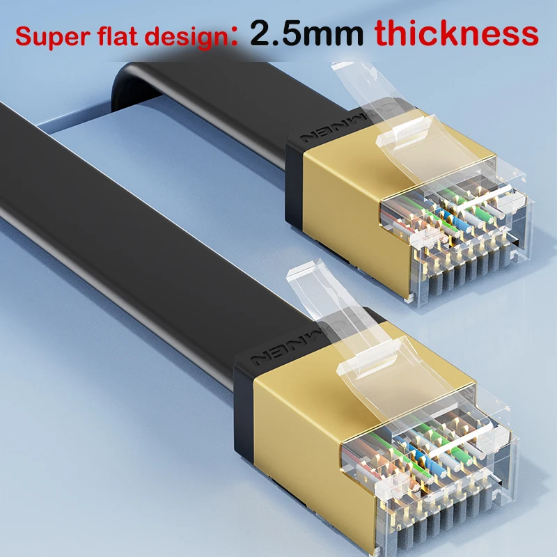Propatch CAT8 Ethernet Cable, 40Gbps 2000MHz U/FTP RJ45 Internet Cable, High Speed Flat Network Cable for Gaming/Modem/Router/PC