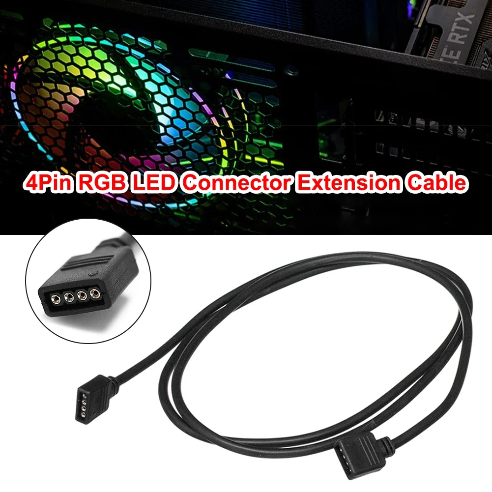 4Pin RGB LED Connector Extension Cable Wire 1M 2M 5M 30CM 4 Pin Extension Wire Connector for SMD 5050 2835 RGB LED Strip Light