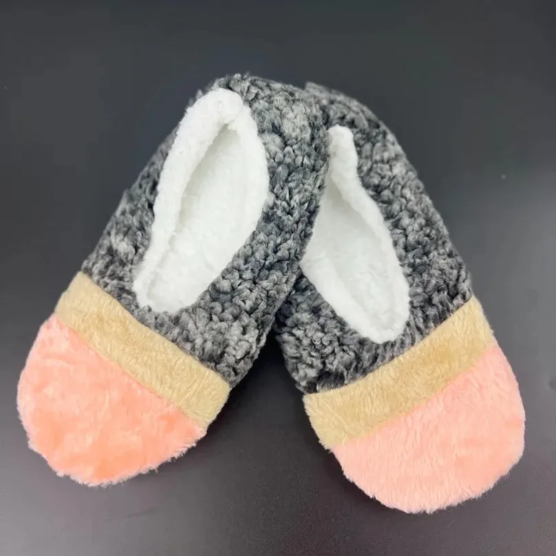 Fluffy Slipper Women Winter Warm House Fuzzy Fur Contton Plush Non Slip Grip Indoor Lazy Female Home Floor Shoe Room Furry