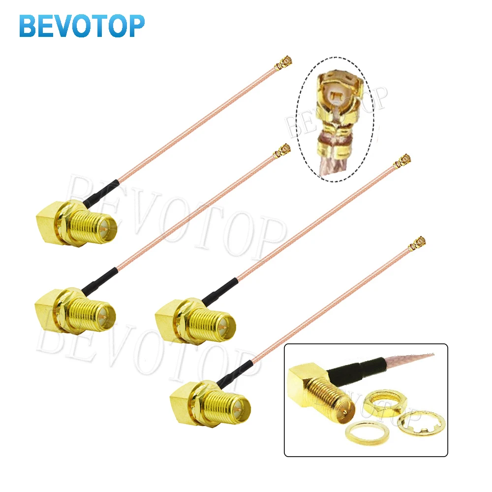 10PCS SMA Female Right Angle to U.FL/IPX-1 RG178 Cable Sockets Jack Connectors Ada6pter for Wifi Router GPS AP NEW Wholesale