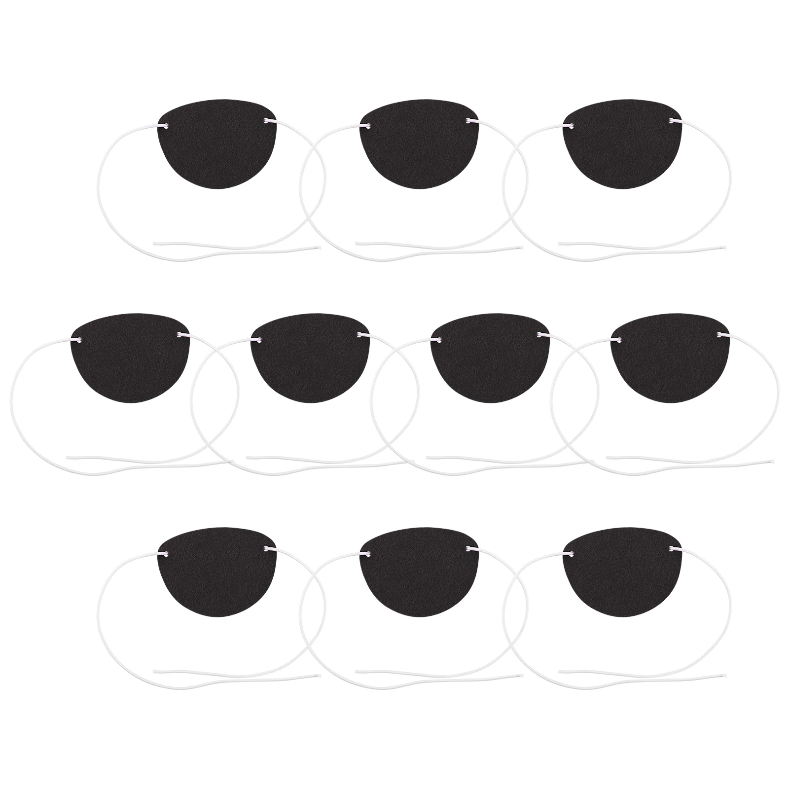 

10 Pcs Pirate Eye Sticker Halloween Party Mask Costumes for Adults Clothing Eyepatch Felt Cosplay Child Decoration