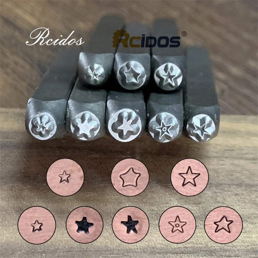 RCIDOS Star Metal Jewelry Design Stamps,DIY Bracelet/jewelry symbols steel stamp,price for 1pcs