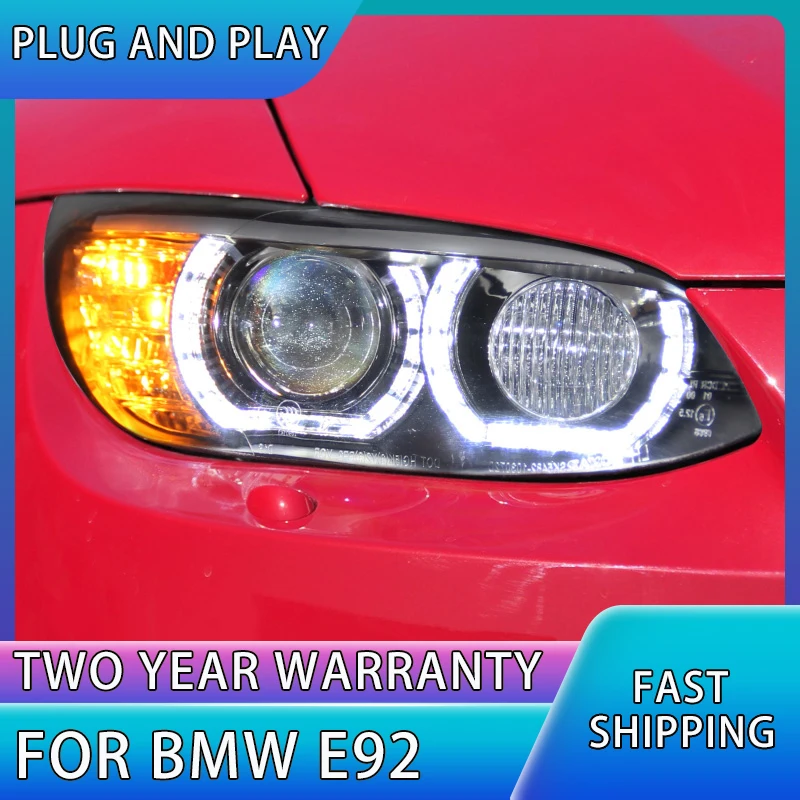 

Car Styling for BMW E92 Headlights 2006-2012 E93 Headlight 330i 335i DRL Hid Head Lamp Angel Eye Bi Xenon Beam Accessories