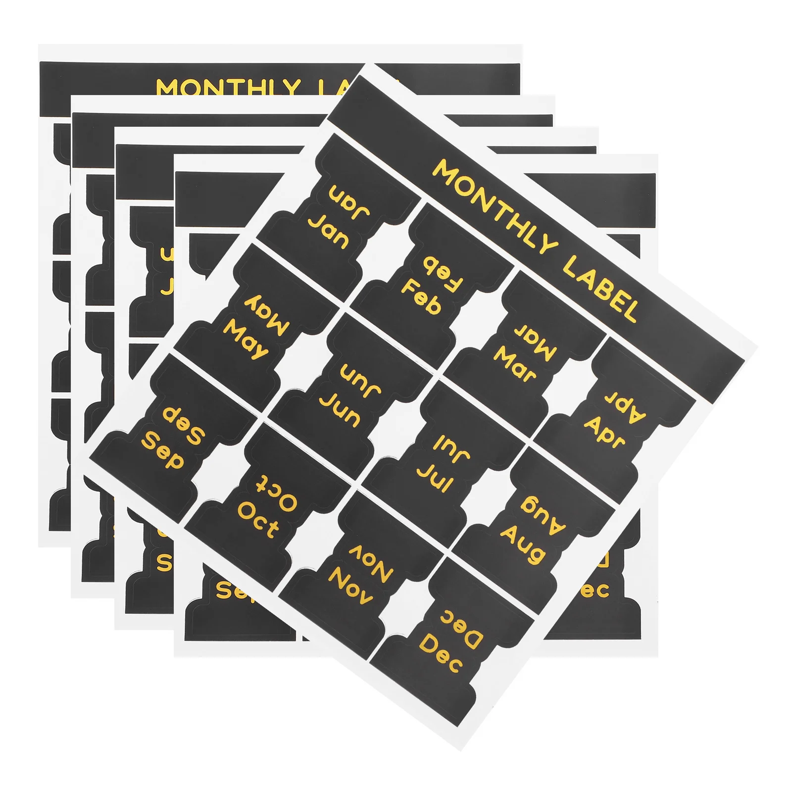 

Gold Foil Monthly Sticker Set 12 Months Peel and Stick Planner Tabs for Notebooks Journals Indexing Bookmarks Divider Labels