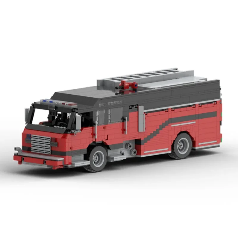 Building Block MOC-170732 Subway Fire Rescue Vehicle 2165PCS Construction Model Ornament Children's Birthday Gift Christmas Toy