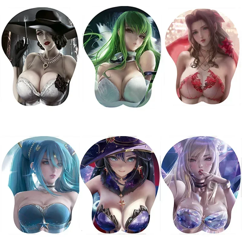 3D Wrist Guard Silicone Mouse Pad 2D Animation Game Personalized Cartoon Hand Rest Pad Customized for Boys Gamer Holiday Gifts