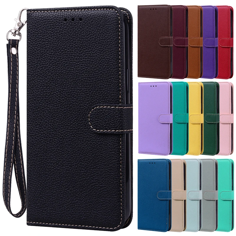 Matte Wallet Phone Case on For Xiaomi Poco F5 C55 C50 M5s X5 PocoX5 Pro M5 Black Flip Cover For Xiomi Mi PocoF5 Fundas Etui