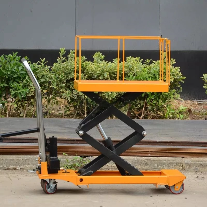 Pneumatic Hydraulic Lift Trolley Work Platform Lift Trolley Outdoors Commercial Furniture Carrello Di Sollevamento ZY40TC