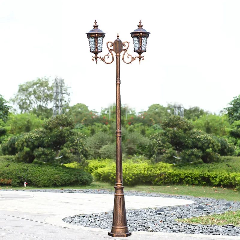 

Outdoor Waterproof Landscape Garden Villa Dual Head Led Road Light European Courtyard Light ≈240CM