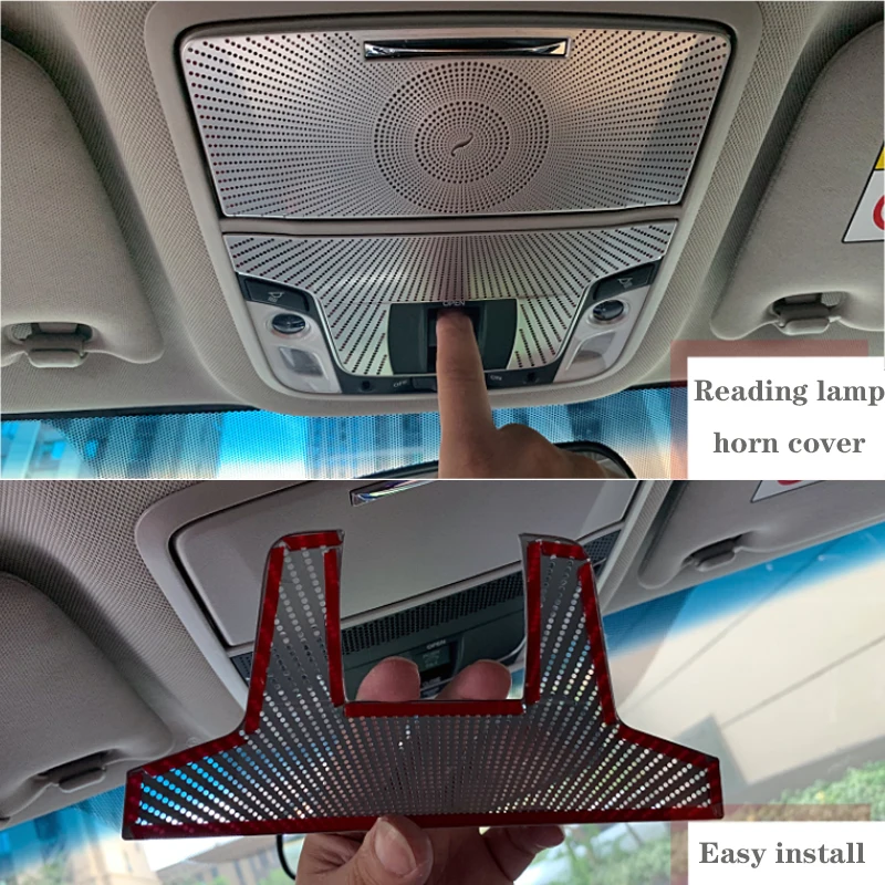 Front Read Light Cover Glasses Case Switch Lamp Frame Panel Trims For Honda Accord 10th 2018 2019 Stainless Steel Car Accessory