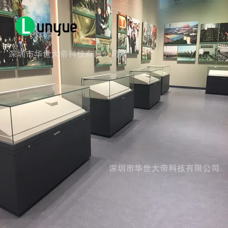 Museum Glass Display Cabinet Showcase for Company Product Samples Calligraphy Painting Cultural Relics Exhibition Stand