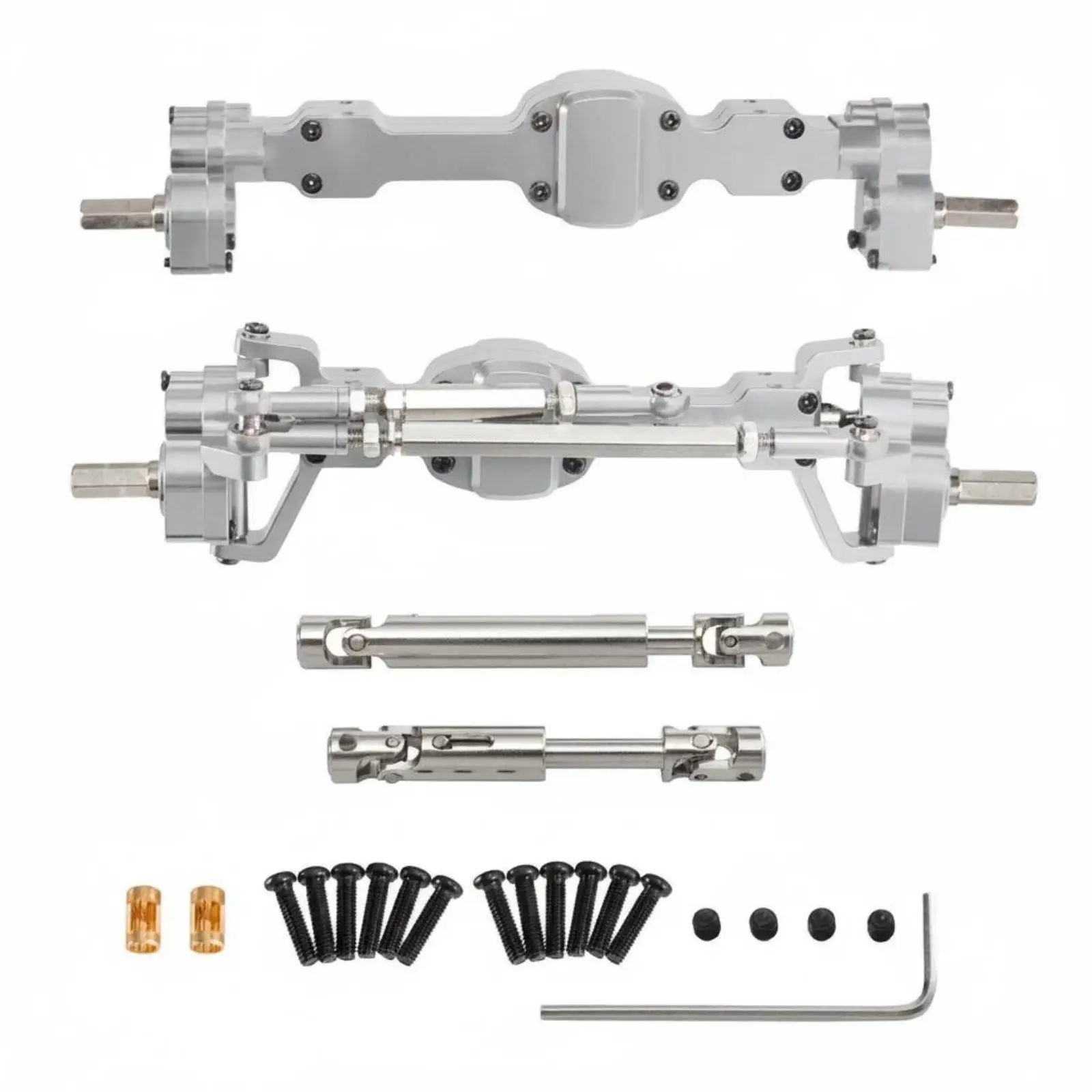 Metal Elevated Axle Kit Precision Craftsmanship Metal Drive Shaft Axle Kit High Rotational Force RC Car Front Rear Elevated
