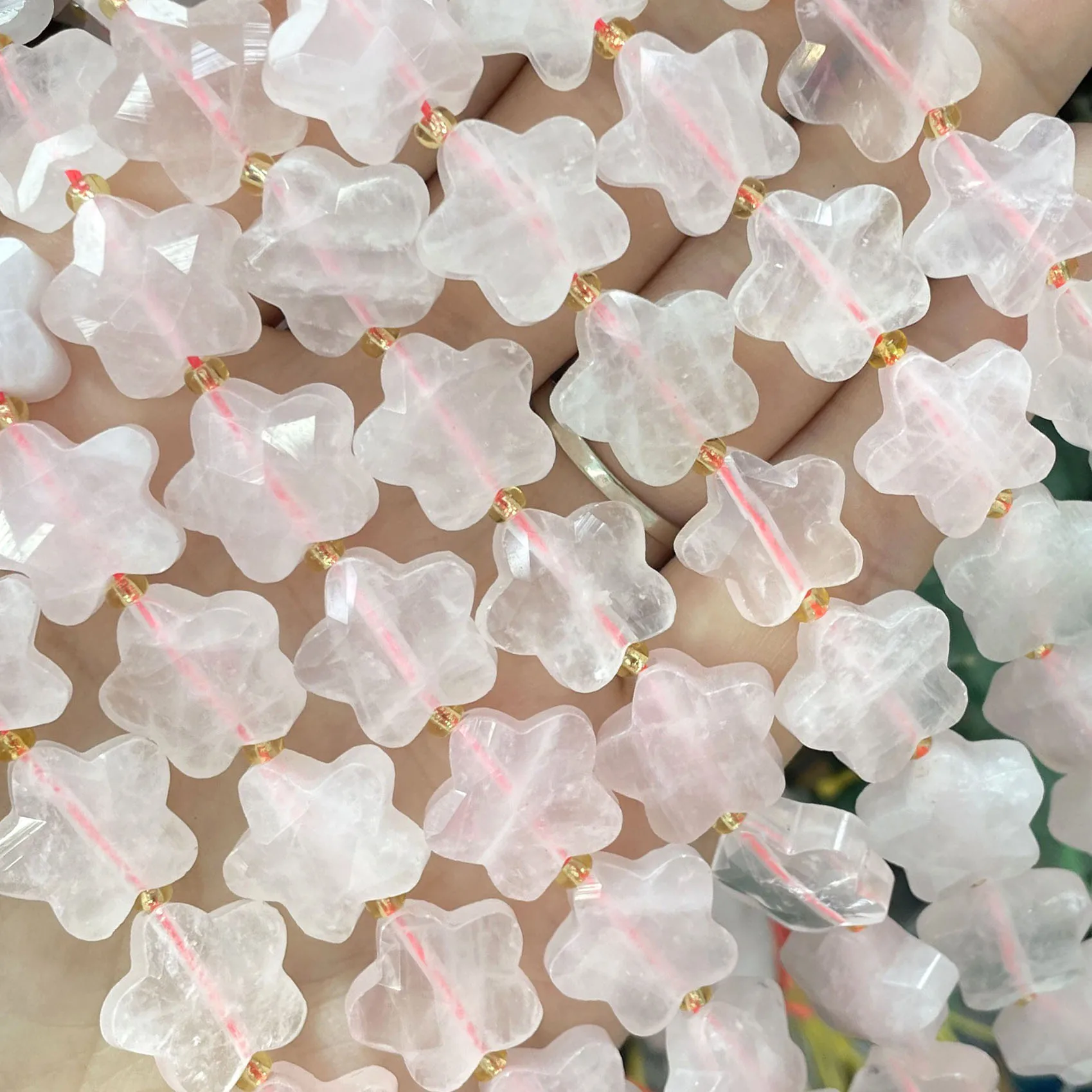 Natürliche Steinperlen in Sternform, facettiert, gelbe Jade, lose Perlen für Schmuckherstellung, DIY-Armband, Halskette, Ohrringe, Accessoires – Detail 8