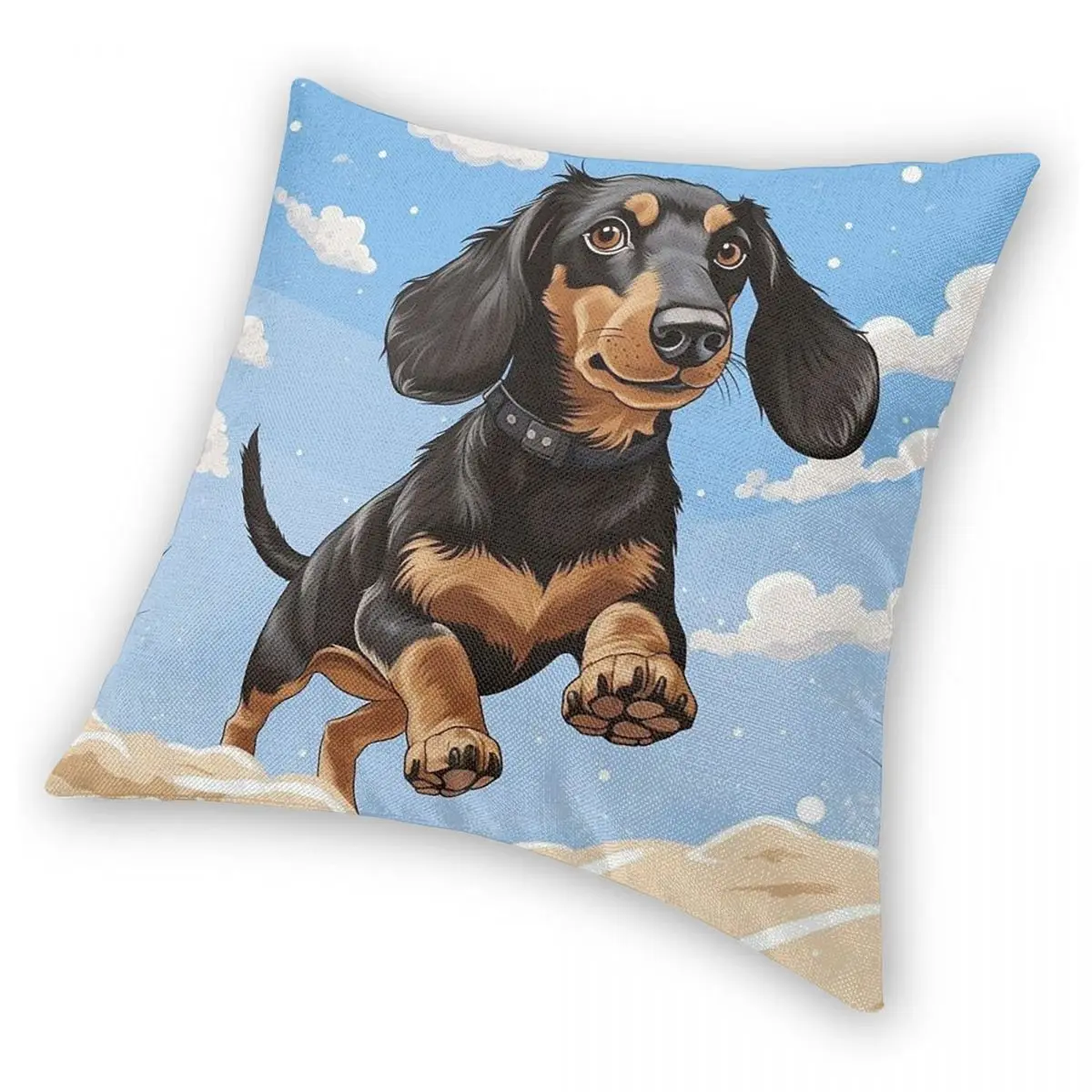 

Dachshund Dog Animal Square Pillowcase Polyester Pillow Cover Cushion Zip Decorative Comfort Throw Pillow For Home Living Room
