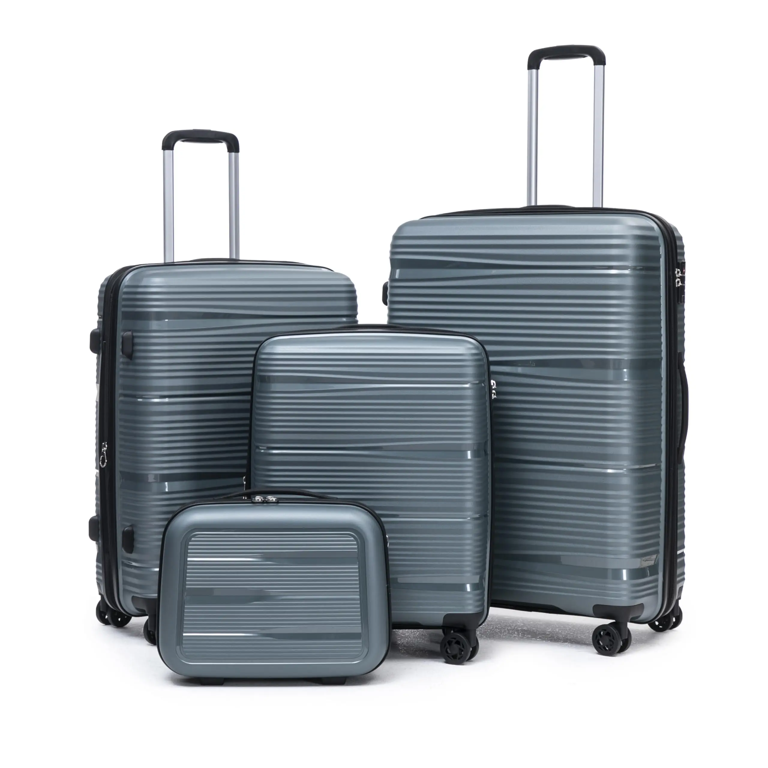 4 Piece PP Hardside Expandable Luggage Set - Lightweight 29/25/21/16 Inch Spinner Suitcase with TSA Lock & Telescoping