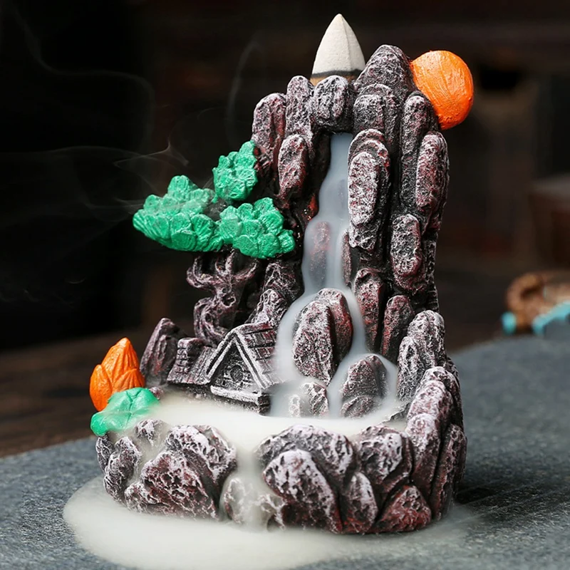 Creativity Reflux Incense Holder Ceramic Backflow Waterfall Smoke Incense Burner Decor Teahouse Use