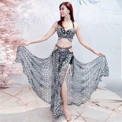 Belly Dance Competition Costume Women Dance Clothes Sexy Leopard Print Performance Adult Belly Dancing Training Wear Outfit