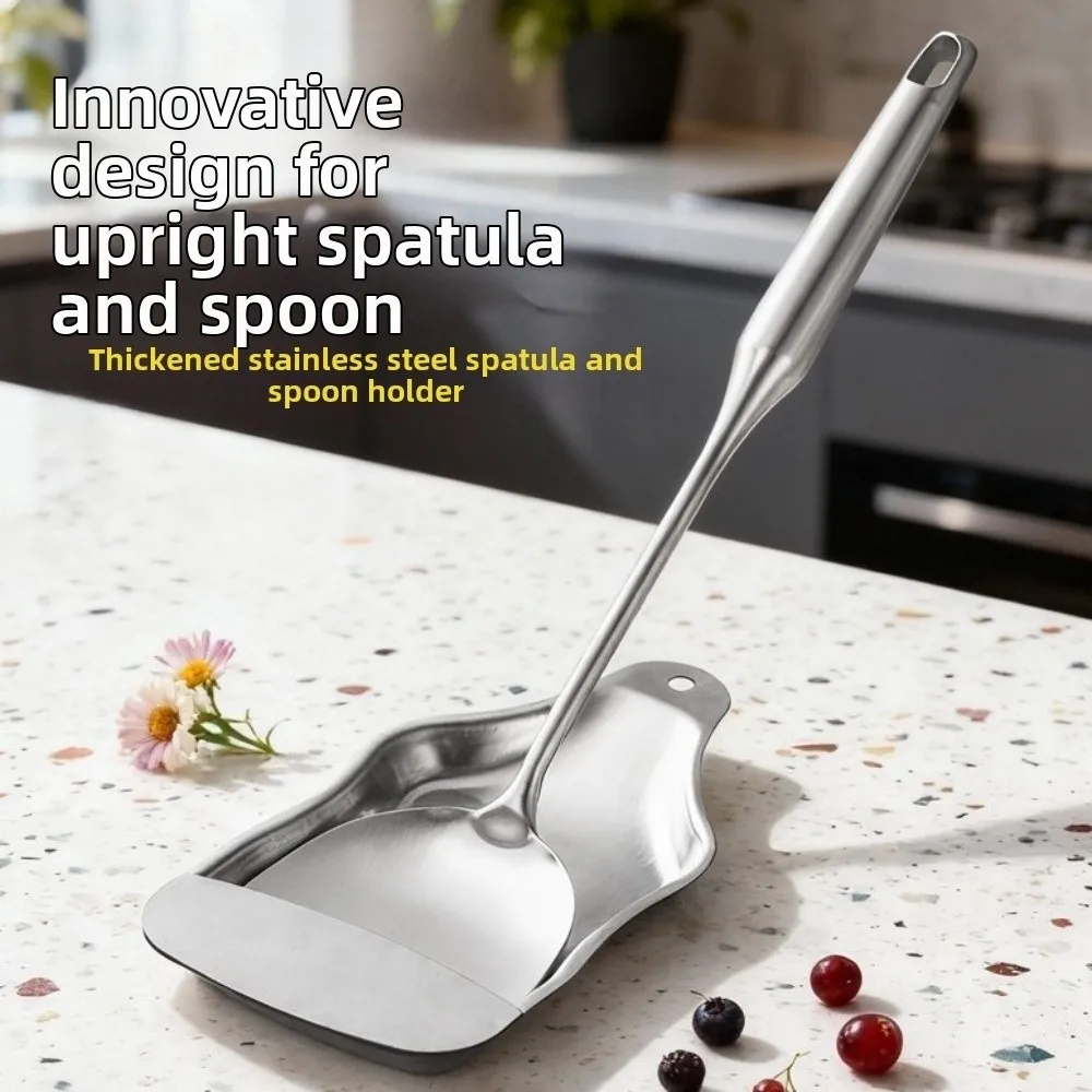 Stainless Steel Utensil Stand Smooth Edge Rectangle Shape Utensil Holder Heavy Duty Thicken Fruits Plates Tableware Storage