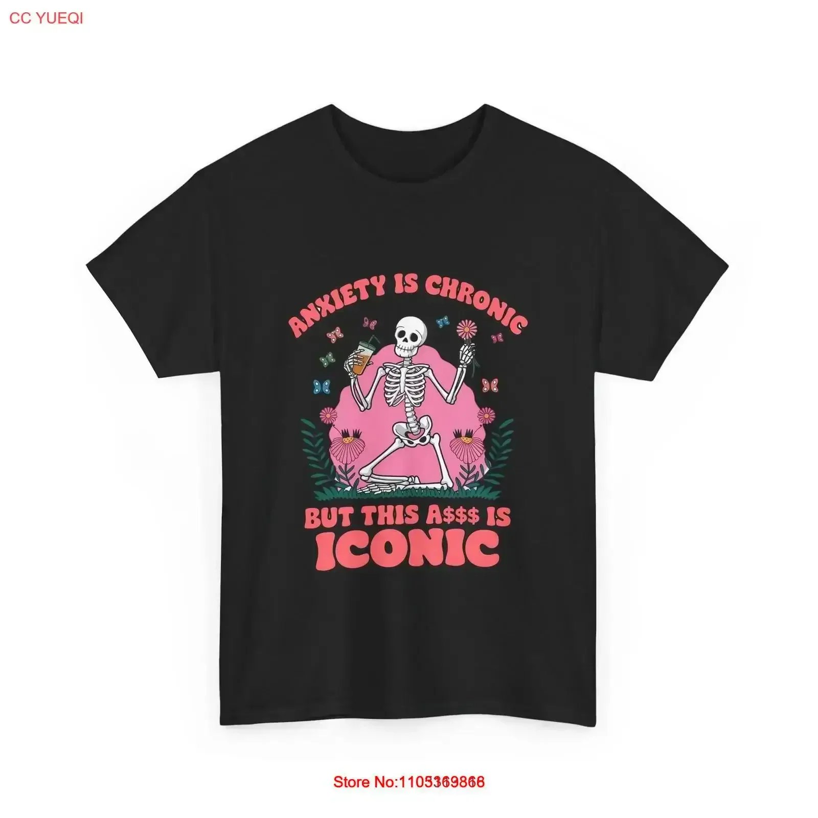 مضحك القلق تي شيرت المزمن مبدع ساس الهيكل العظمي خمر غسلها مريحة تنوعا تنفس قليلا أوم الرسم