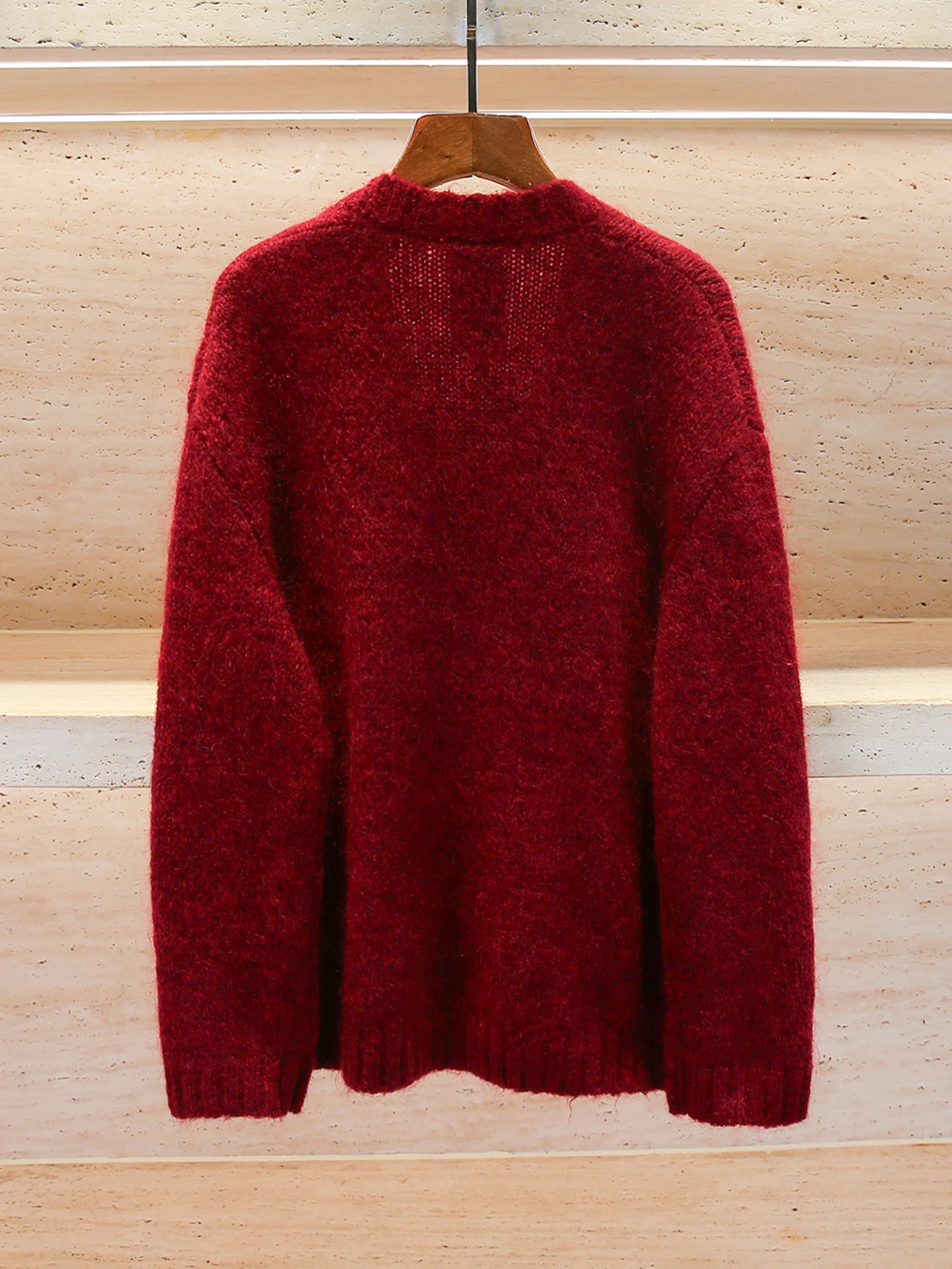 كارديجان أنيق مفتوح بياقة على شكل V مع تطريز خرز، سترة محبوكة للنساء بأسلوب كاجوال، مجموعة شتاء 2025