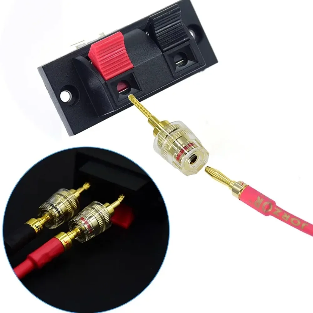 HiFi 24K Gold Plated Thickened Copper U-shaped Y Spade Speaker Cable Terminal Adapter (Fits 6-9mm / Max 4.0mm Wire) - view 6