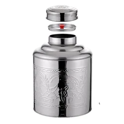 Tea Canister Storage Tin Jar Coffee Container Sugarmetal Loose Steel Containers Stainless Leaf Kitchen Canlid Sealed Airtight